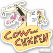 Sticker Graphique du logo de la vache et du poulet (Devant)