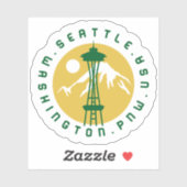 Sticker Graphique du logo de Seattle (Feuille)