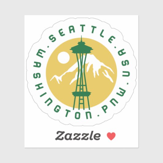 Sticker Graphique du logo de Seattle (Feuille)