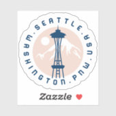 Sticker Graphique du logo de Seattle (Feuille)