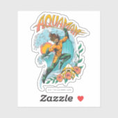 Sticker Graphique du Surf de levage Aquaman et Trident (Feuille)