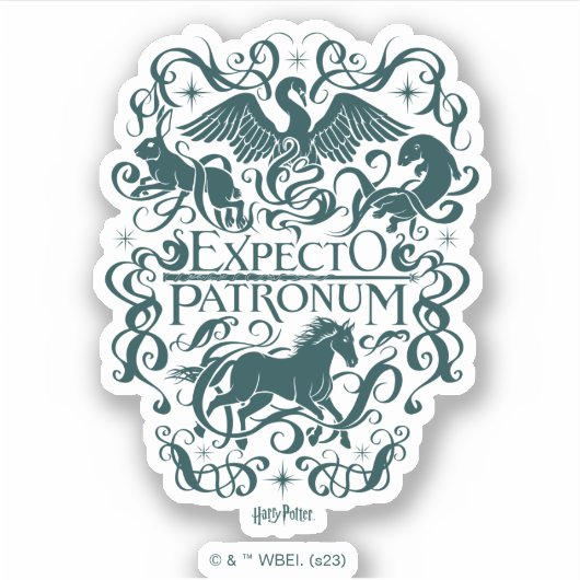 Sticker Graphique Filigree de Patronum d'Expecto (Devant)