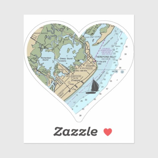 Sticker Graphique NJ Love Wildwood (Feuille)