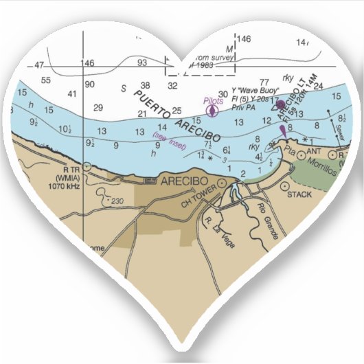 Sticker Graphique Porto Rico Arecibo (Devant)