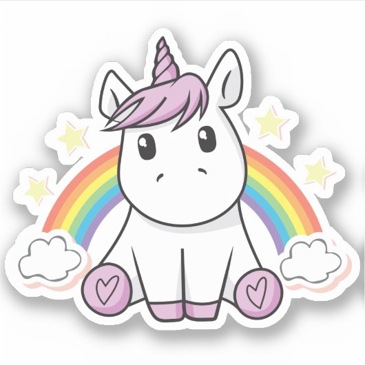 Sticker Graphique Unicorn Rainbow (Devant)