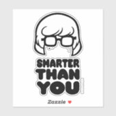 Sticker Graphique Velma "plus intelligent que vous" (Feuille)