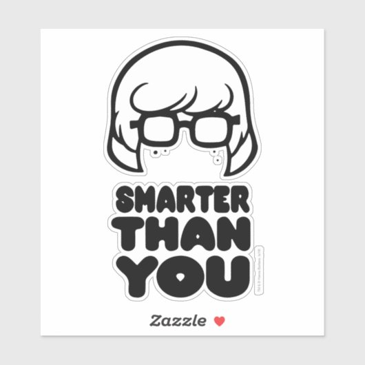 Sticker Graphique Velma "plus intelligent que vous" (Feuille)
