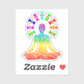 Sticker Graphiques de la journée du yoga (Feuille)