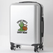 Sticker Graphisme de friandise effrayante de monstre de bo (Sur valise)