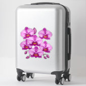 Sticker Grappe de fleurs d'orchidée rose vibrant (Sur valise)