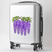 Sticker Grappes de glycine violette en fleurs (Sur valise)