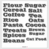 Sticker Gras de vinyle de panterie personnalisable (Feuille)