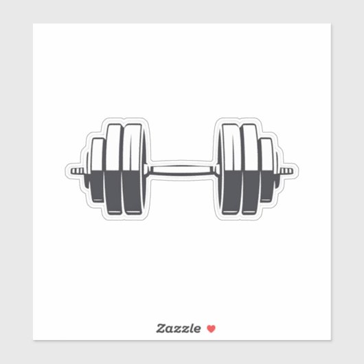 Sticker Gras Dumbbell Power - Conception de conditionnemen (Feuille)