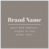 Sticker Gras moderne foncé & clair Beige Marque ou Entrepr (Devant)