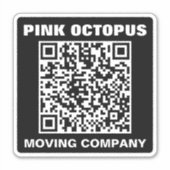 Sticker Gras monochrome QR Code Voiture étanche (Devant)