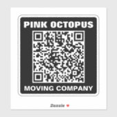 Sticker Gras monochrome QR Code Voiture étanche (Feuille)