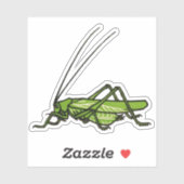 Sticker Grasshopper vert vintage (Feuille)