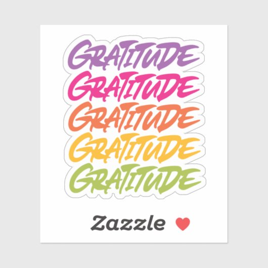 Sticker Gratitude (Feuille)