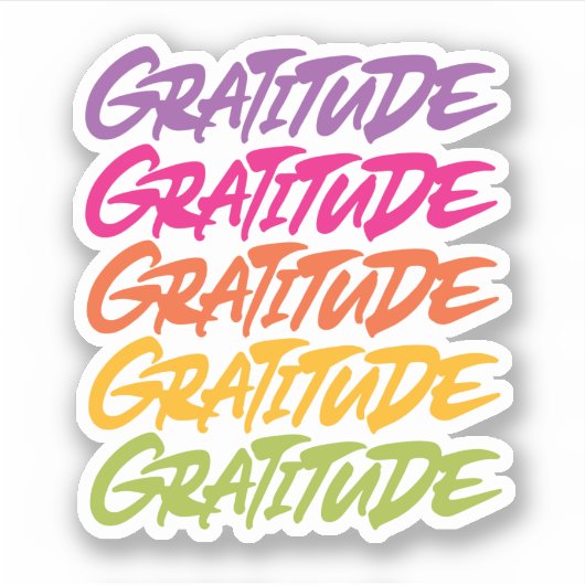 Sticker Gratitude (Devant)