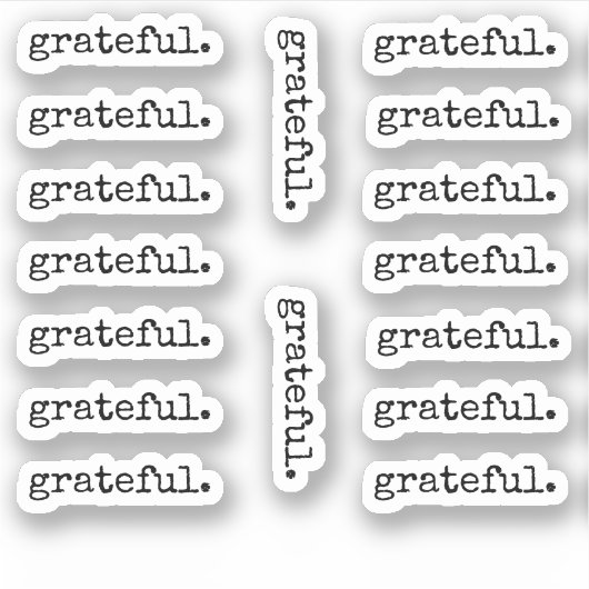 Sticker Gratitude Gratte Thanksgiving (Devant)