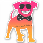 Sticker Grattez Et Portez-Le Chien Baiser Coupe (Devant)