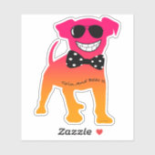 Sticker Grattez Et Portez-Le Chien Baiser Coupe (Feuille)