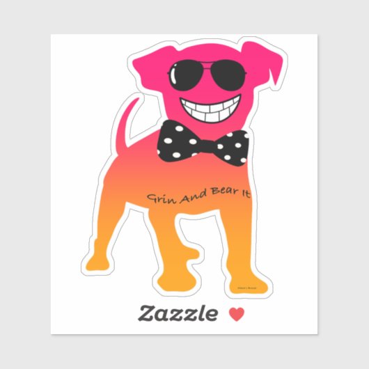 Sticker Grattez Et Portez-Le Chien Baiser Coupe (Feuille)