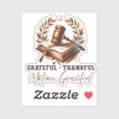 Sticker Gratuit Motion De Remerciements Accordée - Devis D (Feuille)