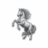 Sticker Gravure Ancienne Cheval Cabré Design Vectoriel_1 (Devant)