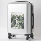 Sticker Gravure vintage de Saint Patrick bannissant les se (Sur valise)