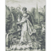 Sticker Gravure vintage de Saint Patrick bannissant les se (Devant)