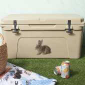 Sticker Gray Cottontail Rabbit Pet Bunny  (Glacière)