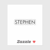 Sticker Gray minimalist custom name  (Feuille)