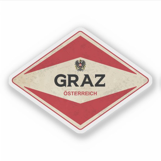 Sticker Graz Autriche Vintage (Devant)