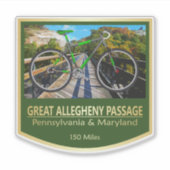 Sticker Great Allegheny Passage (bike2) (Devant)