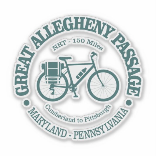 Sticker Great Allegheny Passage (cycling) (Devant)