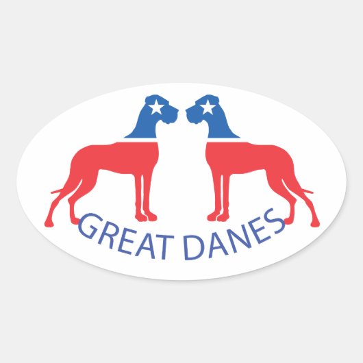 Sticker Great Danes (Voorkant)