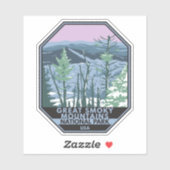 Sticker Great Smoky Mountains National Park Retro (Feuille)