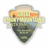 Sticker Great Smoky Mountains NP (flèche) (Devant)