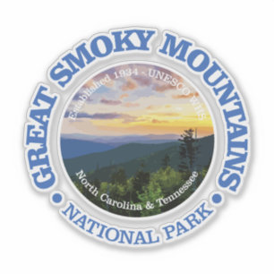 Sticker Great Smoky Mountains NP (rd)2