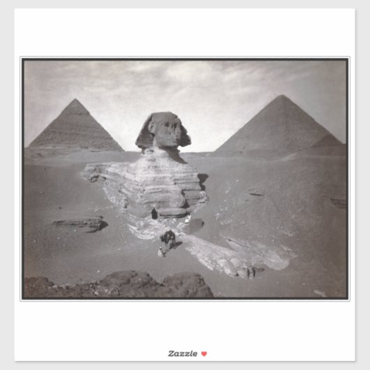 Sticker Great Sphinx & Gizeh Pyramides Necropolis Egypte (Feuille)