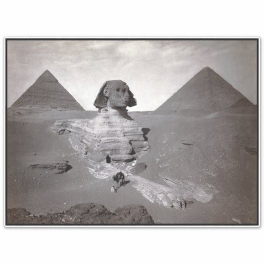 Sticker Great Sphinx & Gizeh Pyramides Necropolis Egypte (Devant)