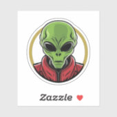 Sticker Green Alien (Feuille)