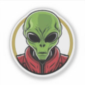 Sticker Green Alien (Devant)