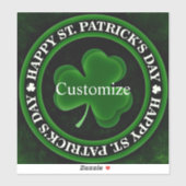Sticker green/black shamrock St Patrick's Day Irish Pride (Feuille)