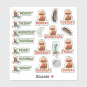 Sticker Green Forest Nature Theme Journalisation (Feuille)