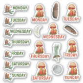 Sticker Green Forest Nature Theme Journalisation (Devant)