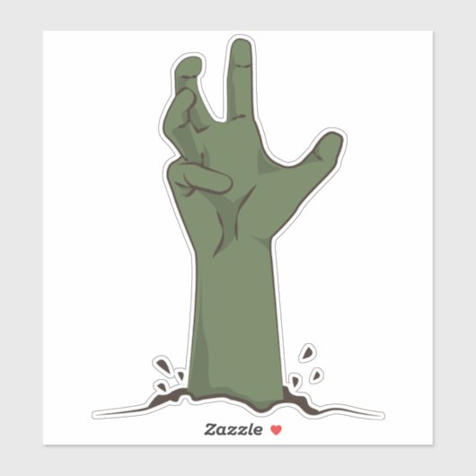 Sticker Green Frankenstein Monster's Hand and and Arm (Feuille)