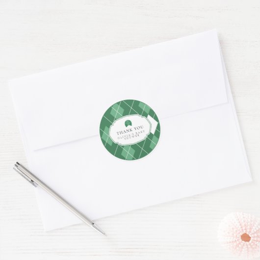 sticker green golf faveur (Enveloppe)