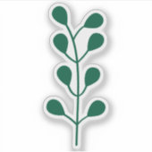 Sticker Green Greenery Branch Cutom Cut Transparent (Devant)